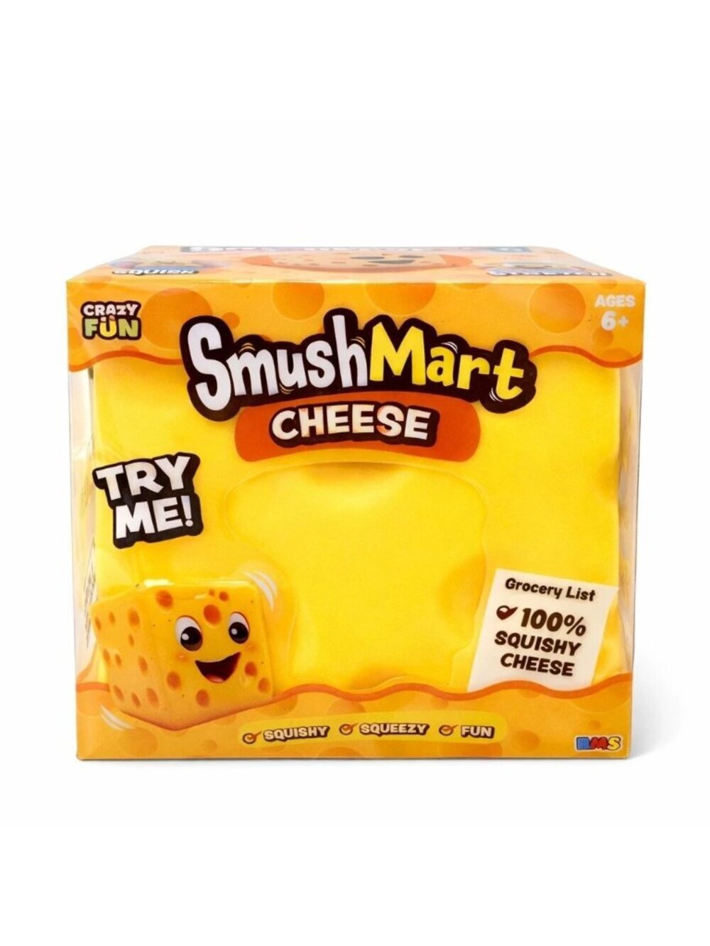Smush Mart Cheese Block Toy Extra Large Squishy VIRAL Squishy 5"